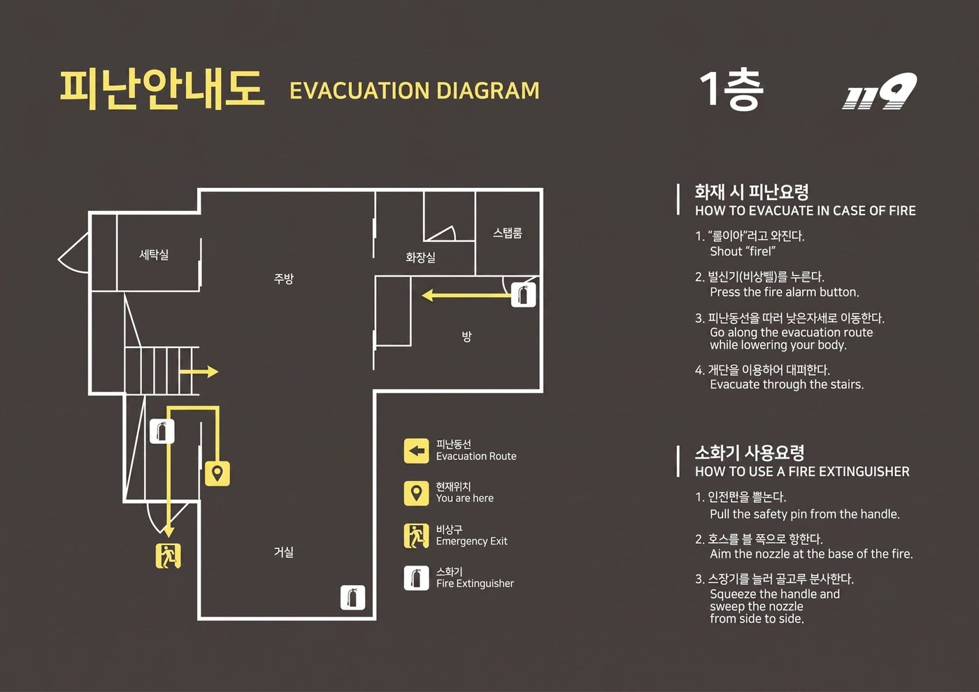 1층 피난안내도